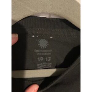 Smithsonian Institution Kids Black Space Shuttle Astronaut T Shirt Size 10 12